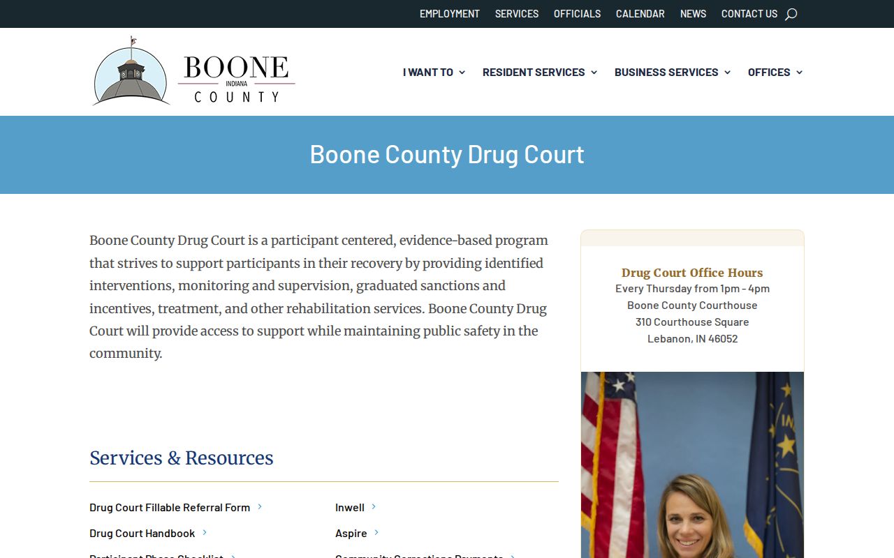 Boone County criminal court docket source for Drug Court