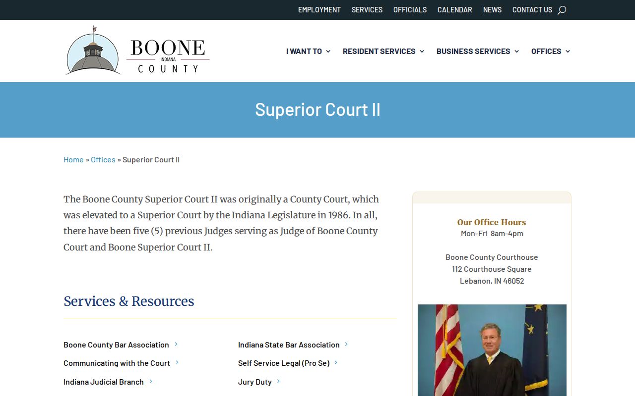 Boone County Superior Court II docket